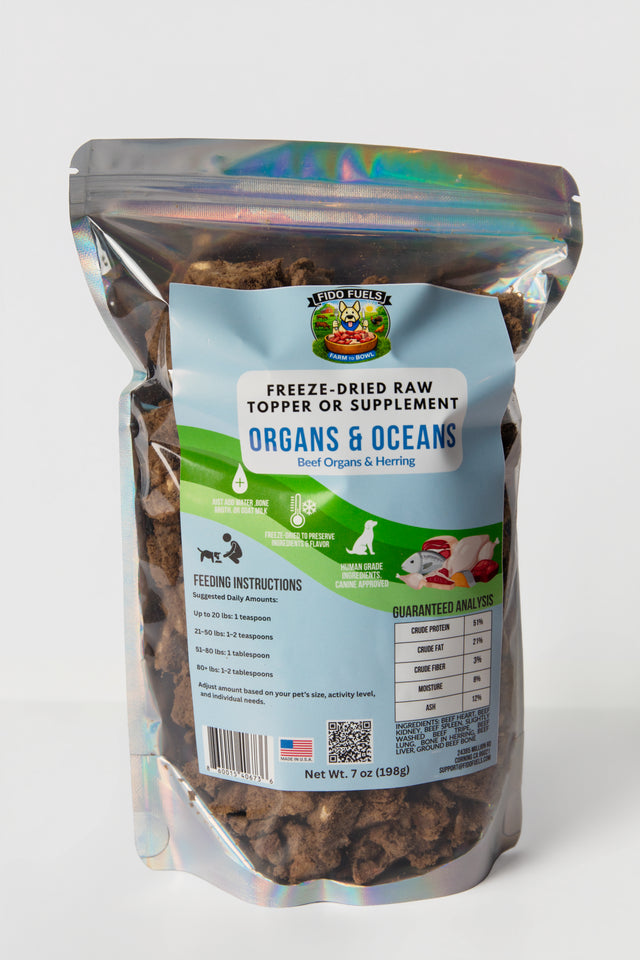 Freeze Dried Organs & Oceans Topper or Supplement