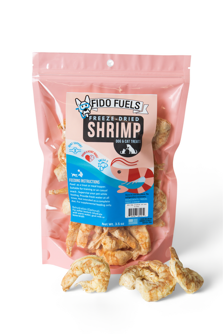 Freeze Dried Shrimp, Minnows, treats and more for Dogs by Fido Fuels