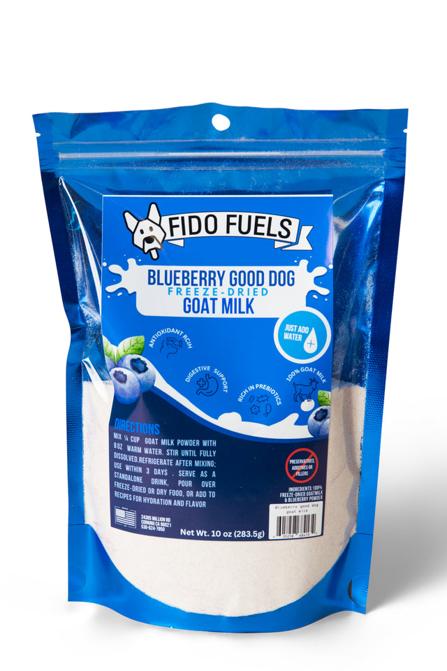 Blueberry Good Dog Freeze Dried Goat Milk | Fido Fuels