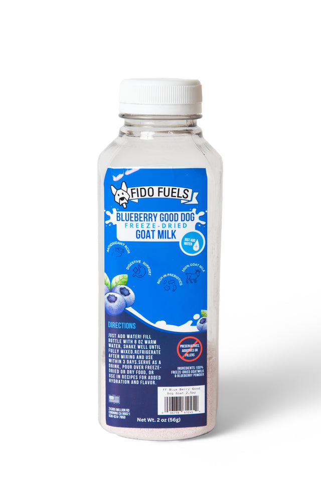 Blueberry Good Dog Freeze Dried Goat Milk | Fido Fuels