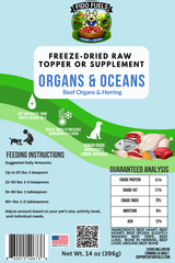 Freeze Dried Organs & Oceans Topper or Supplement
