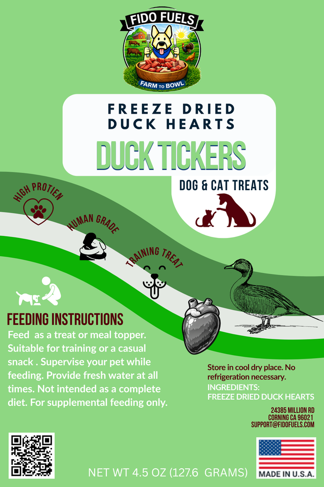 Duck Tickers - Freeze Dried Duck Hearts