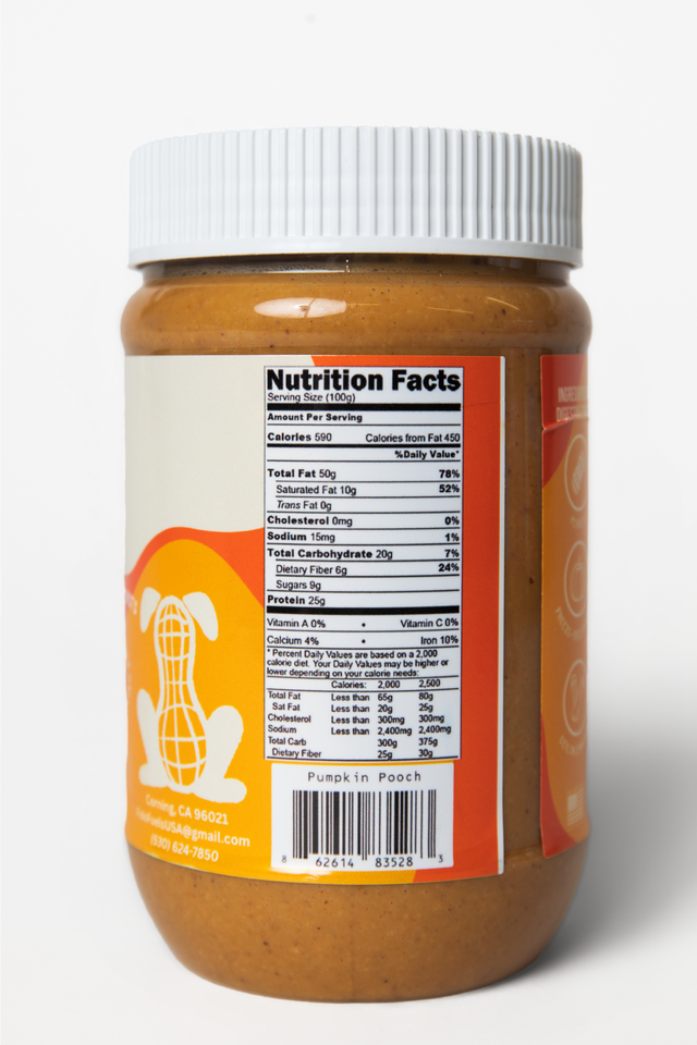 Pumpkin Pooch Peanut Butter for Dogs | Fido Fuels