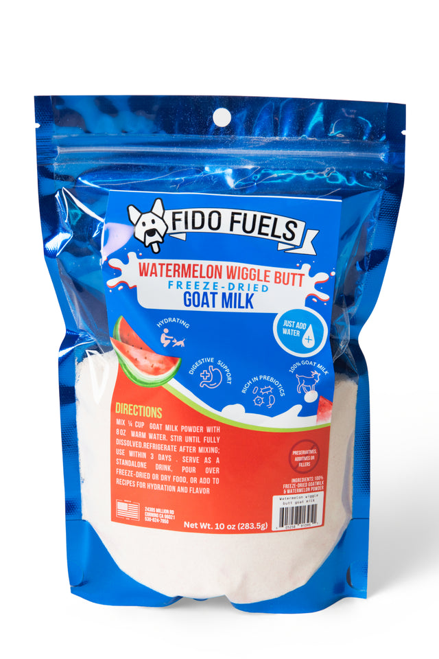 Watermelon Wiggle Butt Freeze Dried Goat Milk | Fido Fuels